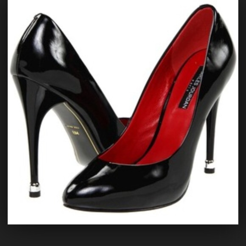 Charles Jourdan Elton Black Patent Leather Pumps